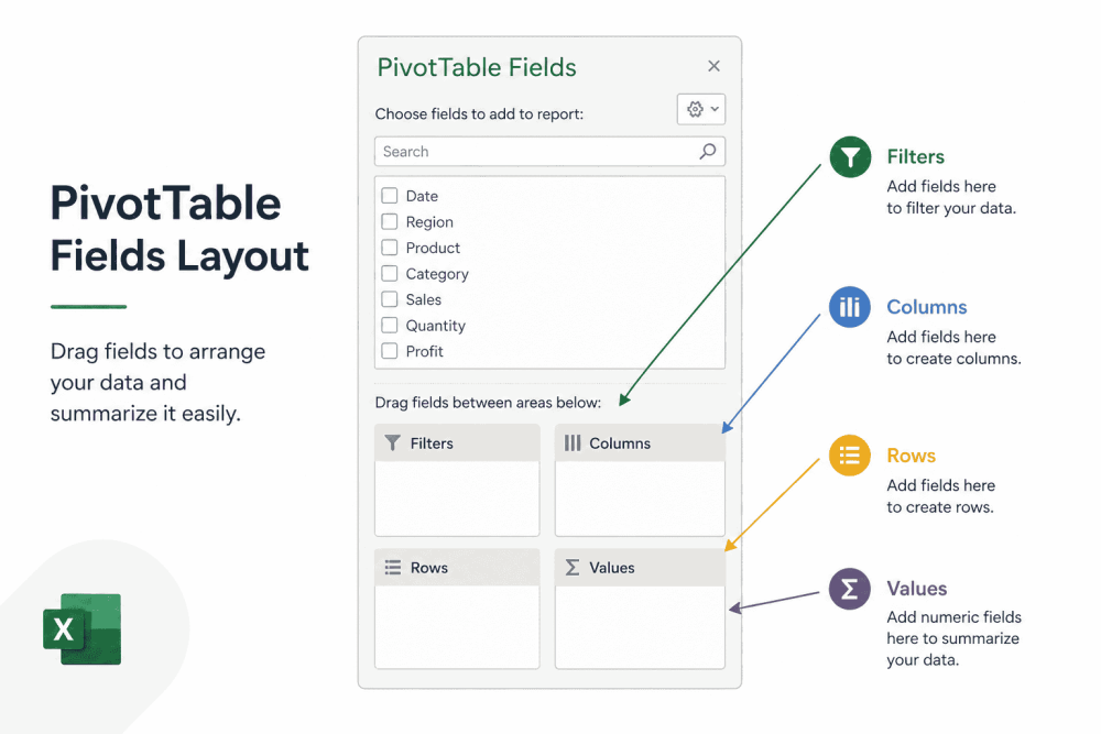 Pivot Table Fields Layout
