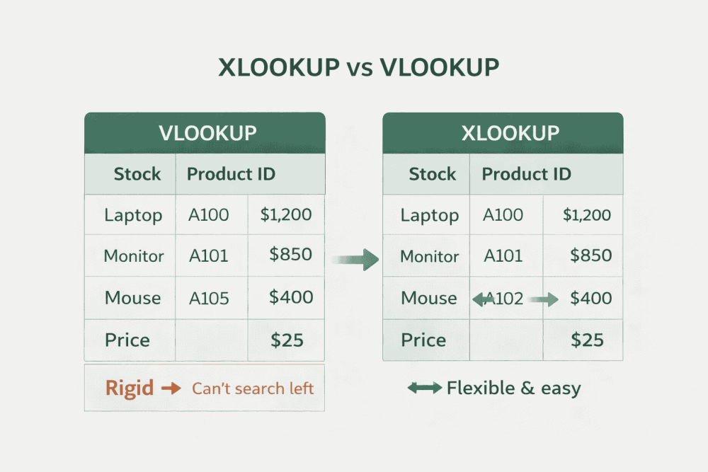 XLOOKUP vs VLOOKUP