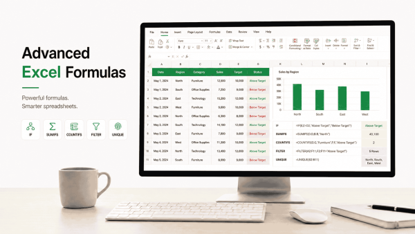 Advanced Excel Formulas for Power Users: Nested IF, SUMIFS, COUNTIFS, Dynamic Arrays, and More