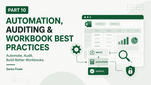 Excel Automation, Auditing, and Workbook Best Practices: Build Better Workbooks Faster