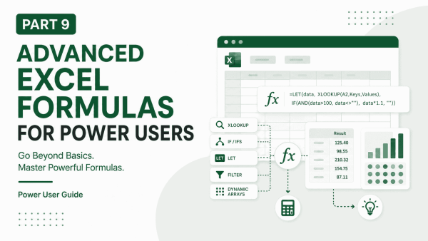 Advanced Excel Formulas for Power Users: Nested IF, SUMIFS, COUNTIFS, Dynamic Arrays, and More