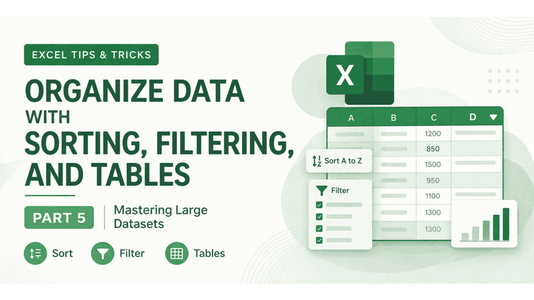 How to Sort, Filter, and Use Tables in Excel (Large Data Guide)