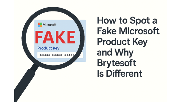 Blog image of how to spot a fake microsoft product key