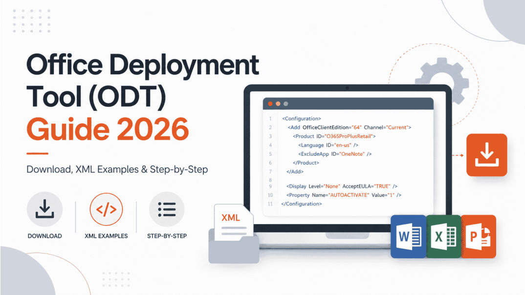 Office Deployment Tool (ODT) Guide 2026: Download, XML Examples & Step-by-Step