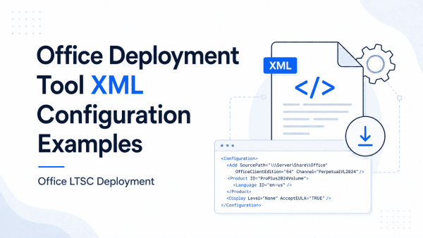 Office Deployment Tool XML Configuration Examples