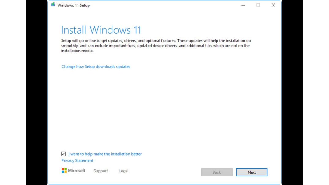 Screenshot of Windows 11 Installation