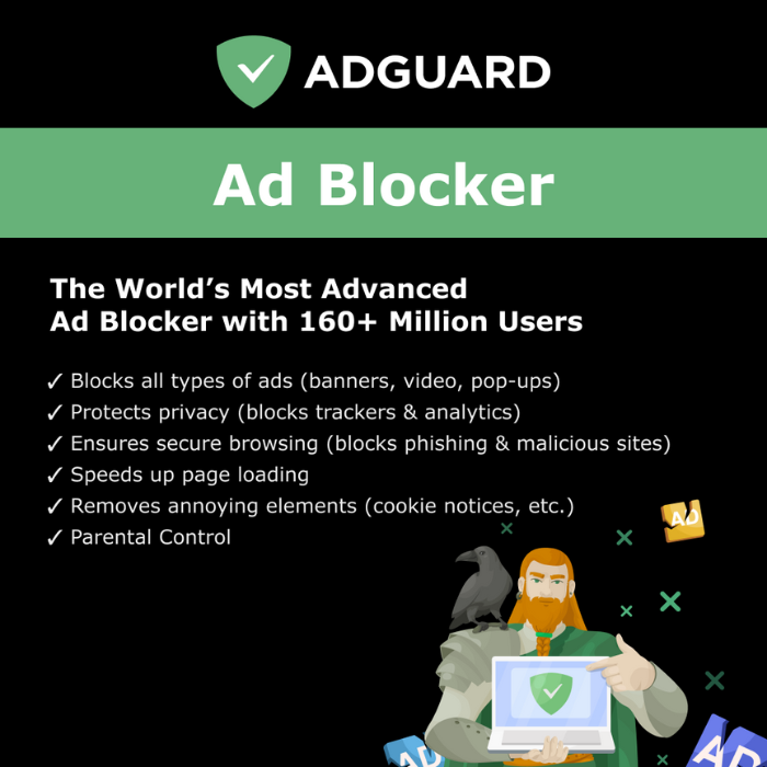 AdGuard Ad Blocker Lifetime Subscription Personal & Family Plans – Instant Activation from Brytesoft